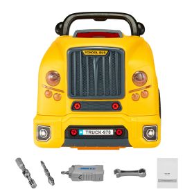 Engine Toy, 60 Pieces, Kids Mechanic Car Repair Set with Removable Parts, Lights and Sounds, Steering Wheel and Horn