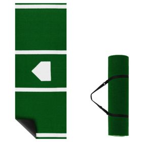 10ft x 3ft Softball Pitching Mat with Artificial Turf, Indoor & Outdoor Training Aid for Pitching Practice -Green
