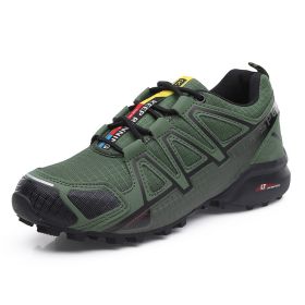 Outdoor Hiking Shoes Men's Casual Hiking Shoes (Option: Green-44)