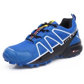 Outdoor Hiking Shoes Men's Casual Hiking Shoes (Option: Blue-43)