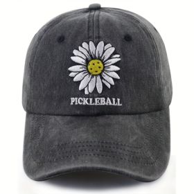 2pcs Funny Black Pickle Ball Hat For Men Women, Adjustable Embroidered Wash Cotton Baseball Cap (Option: 2pcs)