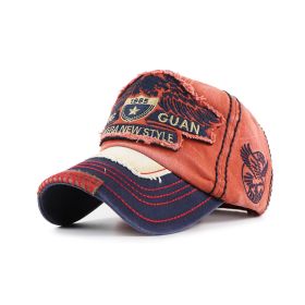 Wash and make old sun protection baseball cap (Option: Dark Blue-58cm)