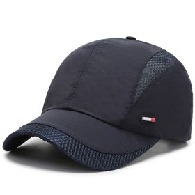 Outdoor Sports Quick-drying Mesh Baseballcap (Option: Dark blue)