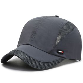 Outdoor Sports Quick-drying Mesh Baseballcap (Option: Dark grey)