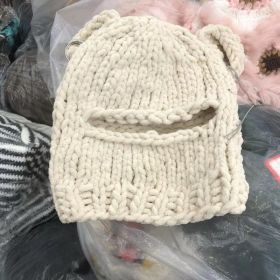 New Bear Ears Knitted Hat (Option: Beige-M56 58cm)