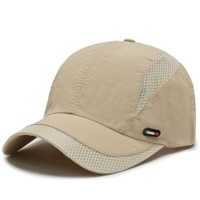 Outdoor Sports Quick-drying Mesh Baseballcap (Option: Khaki)