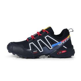 Men's Fashion Personality Multicolor Outdoor Sneakers (Option: Black-41)