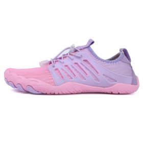 Men's Outdoor Breathable Casual Shoes (Option: Pink Purple-41)