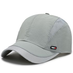 Outdoor Sports Quick-drying Mesh Baseballcap (Option: Light grey)