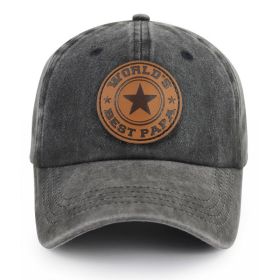 World's Best Papa Baseball Cap - Vintage Washed Cotton Hat For Men, Adjustable Unstructured Trucker Cap, Perfect Gift For Dad Father (Option: Black)