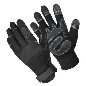 Climbing Tactical Full Finger Combat Riding Touch Screen Gloves Outdoor Roping Work Rocks Parkour Carabiners Rigging Grip (Color: GRAY, Gloves Size: M)