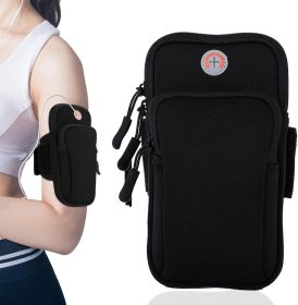 Sports Armband, Running Gym Universal Smartphone Arm Bag (Color: BLACK)