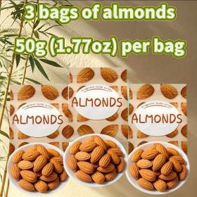 3 Bags of Almonds, 1.77Oz Each, Low Calorie And High Protein Snack, Nut Snack, Instant And Convenient to Carry, Office Snack (Capacity: 50g*3 bags)