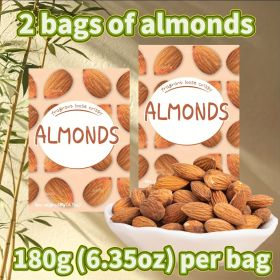 3 Bags of Almonds, 1.77Oz Each, Low Calorie And High Protein Snack, Nut Snack, Instant And Convenient to Carry, Office Snack (Capacity: 180g*2 bags)