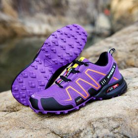 Men's Shoes Off-road Running Shoes Solomon Travel Hiking Shoes Hiking Boots (Option: 908 Purple-38)