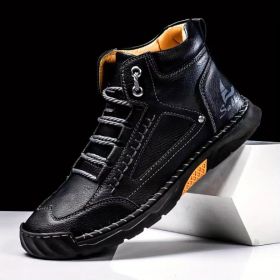 Hand Sewn Ankle Boots With Flat Straps And Casual Shoes (Option: Black-37)