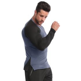 Fitness Clothes Men's High Elastic Breathability PRO Quick-drying (Option: Iron Grayish Black-M-1pcs)