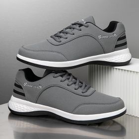 Casual Breathable Running Shoes Wear-resistant Sports Board (Option: Gray-46)