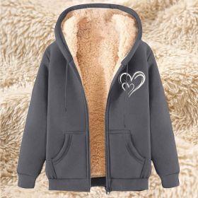 Sweater Men's Fleece-lined Thickened Men's Winter Lambskin (Option: 17 Dark Gray-2XL)
