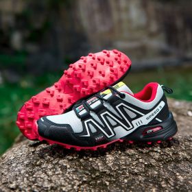 Men's Shoes Off-road Running Shoes Solomon Travel Hiking Shoes Hiking Boots (Option: 907 Gray-45)