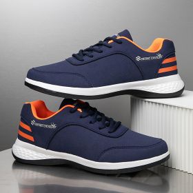 Casual Breathable Running Shoes Wear-resistant Sports Board (Option: Blue-43)