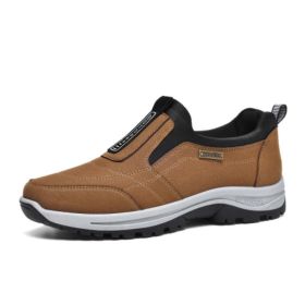Men's Shoes Lightweight Plus Size Outdoor Climbing Boots Hiking Autumn And Winter (Option: Brown-48)